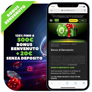 888 casino bonus benvenuto