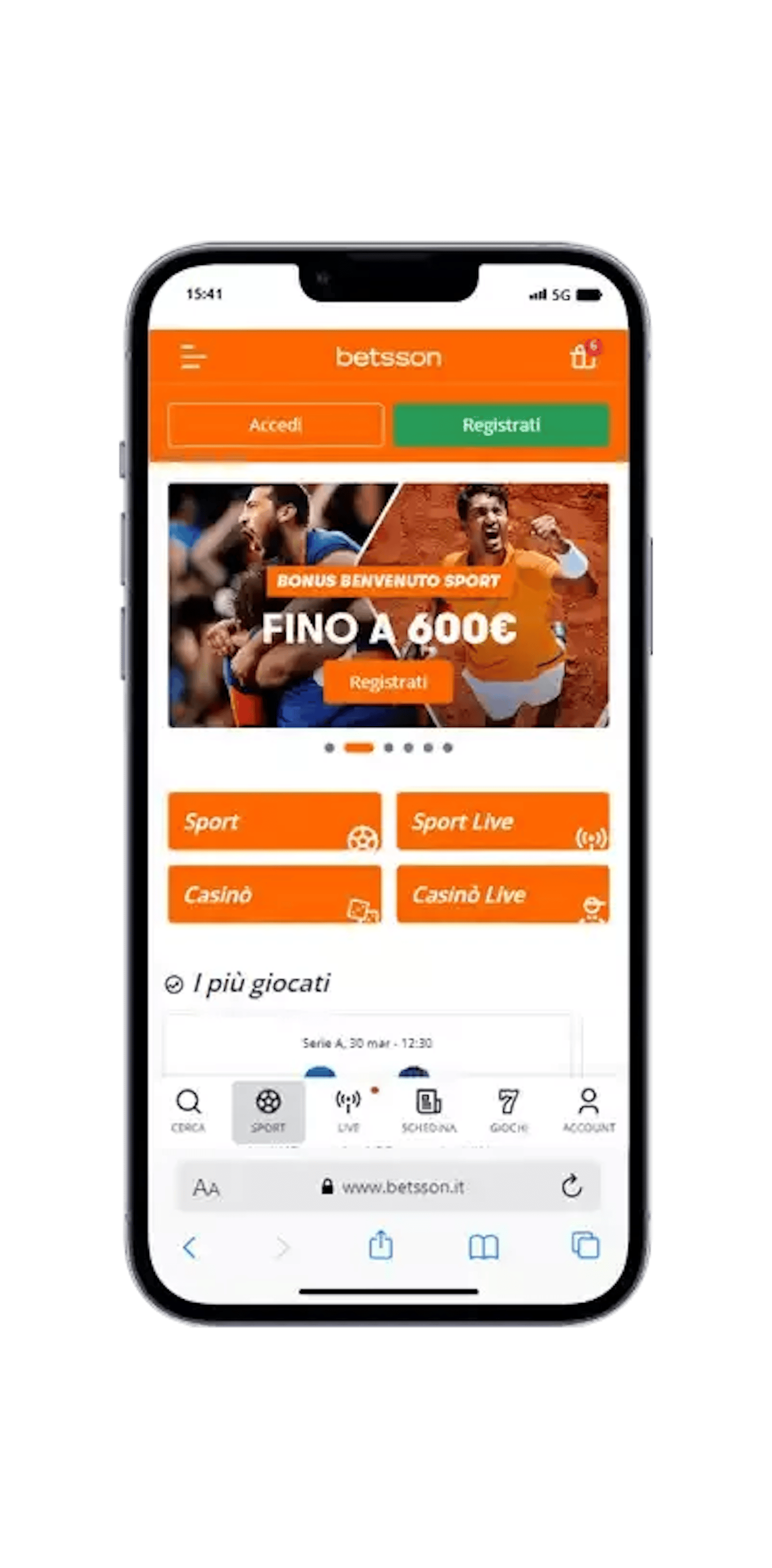 Betsson sezione sport