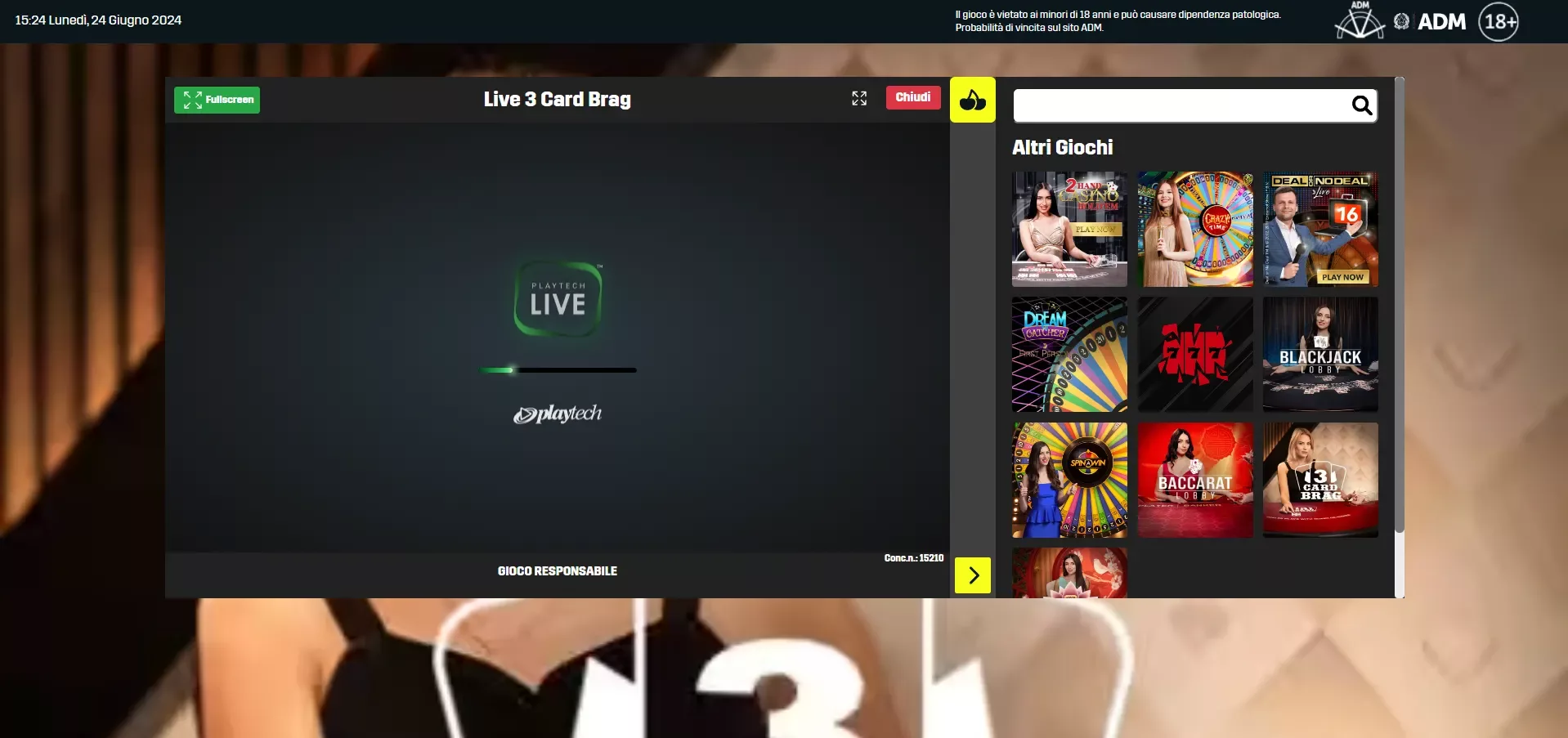 Daznbet con giochi  playtech