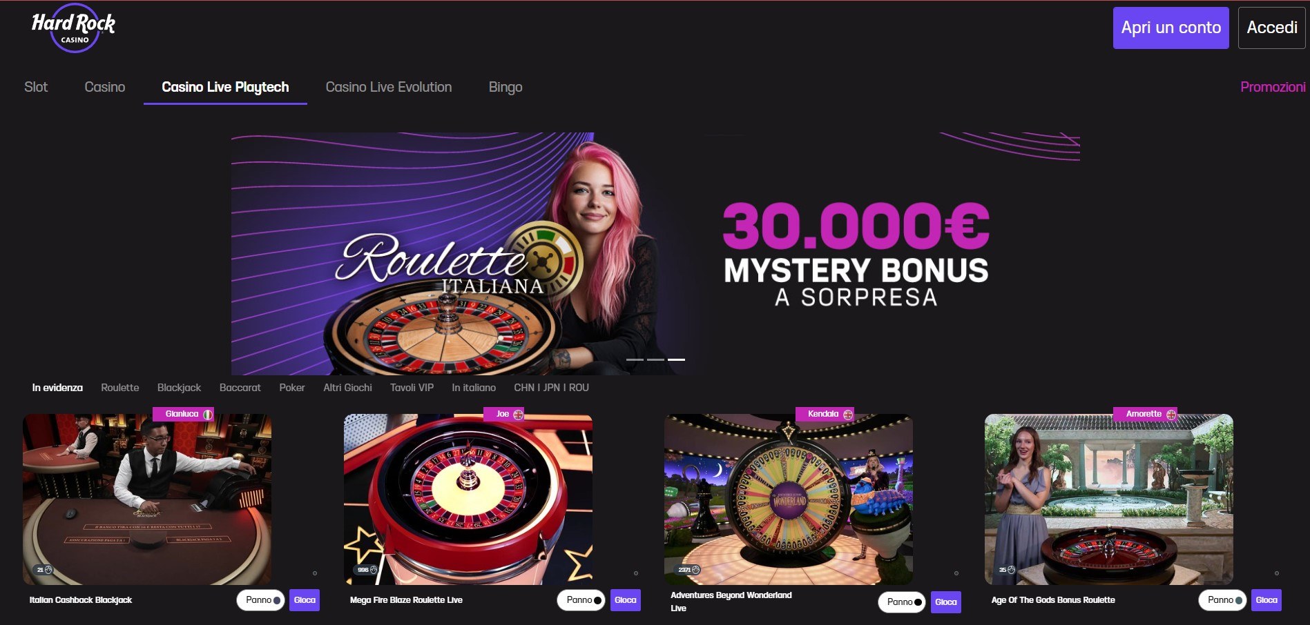 Hard rock casino live playtech