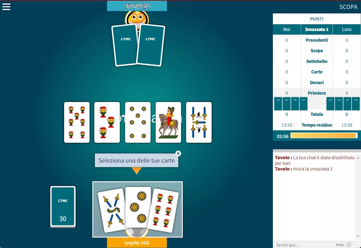 Scopa Partita Lottomatica