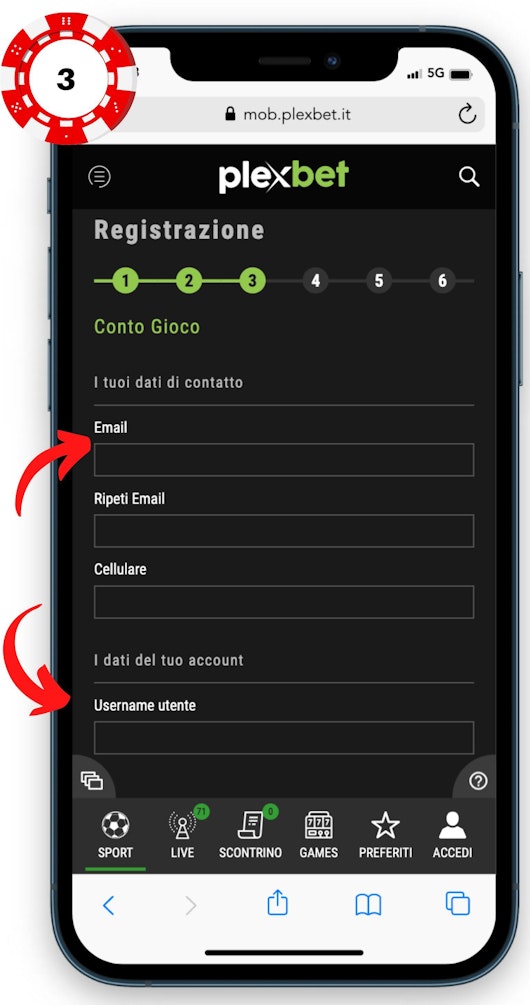 Screenshot dell'interfaccia di deposito di PlexBet che mostra varie opzioni di pagamento