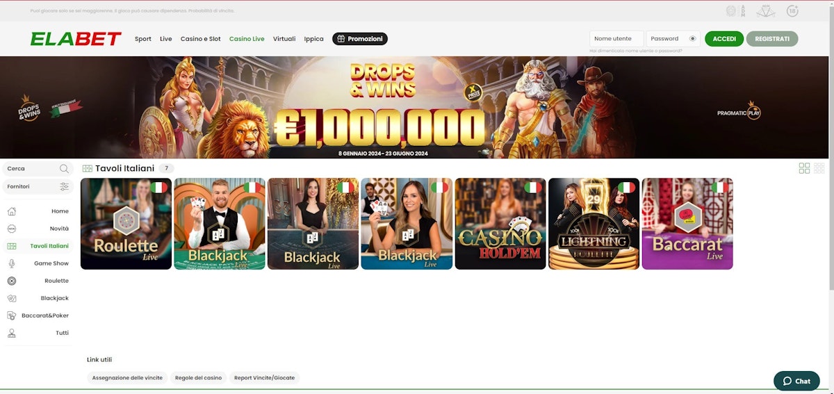 ElaBet Tavoli Italiani